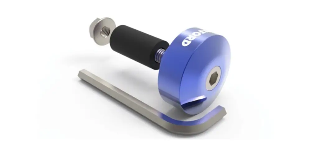 závaží řídítek Bar Ends 1 s redukcí pro vnitřní průměr 13 a 18 mm (vnější 22 a 28,6 mm), OXFORD (modrý elox, pár) Sezónní Sleva