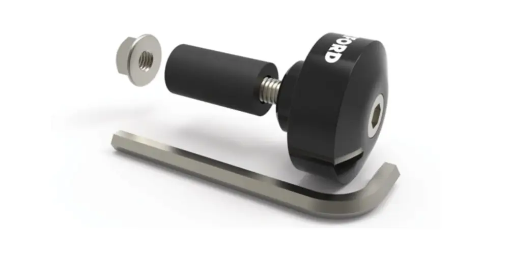 Novinka závaží řídítek Bar Ends 1 s redukcí pro vnitřní průměr 13 a 18 mm (vnější 22 a 28,6 mm), OXFORD (černý elox, pár)