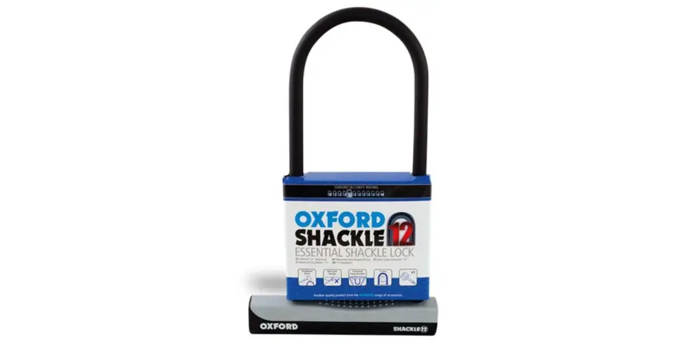 zámek U profil SHACKLE12, OXFORD (černý/šedý, 310x190 mm, průměr čepu 12 mm) Speciální Cena