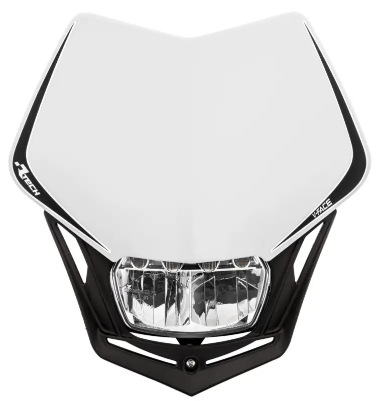 UNI přední maska včetně světla V-Face FULL LED, RTECH (bílá/černá) Levný