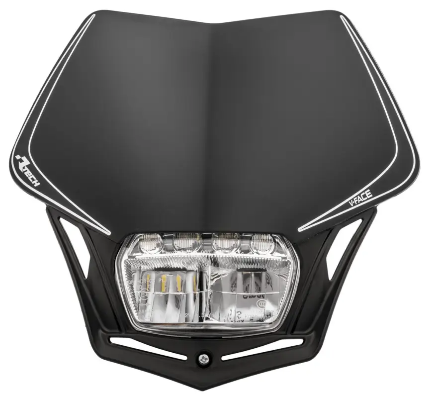 UNI přední maska včetně světla V-Face FULL LED, RTECH (černá) Nejprodávanější