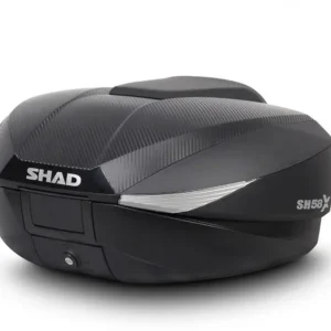Značkový Vrchní kufr na motorku SHAD SH58X D0B58206B Karbon se zámkem PREMIUM a opěrkou