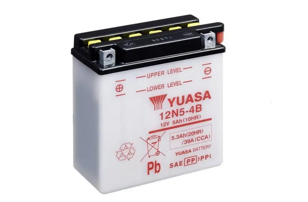 Konvenční 12V akumulátor bez kyseliny YUASA 12N5-4B Nízká Cena