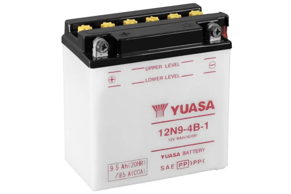 Konvenční 12V akumulátor bez kyseliny YUASA 12N9-4B-1 Novinka