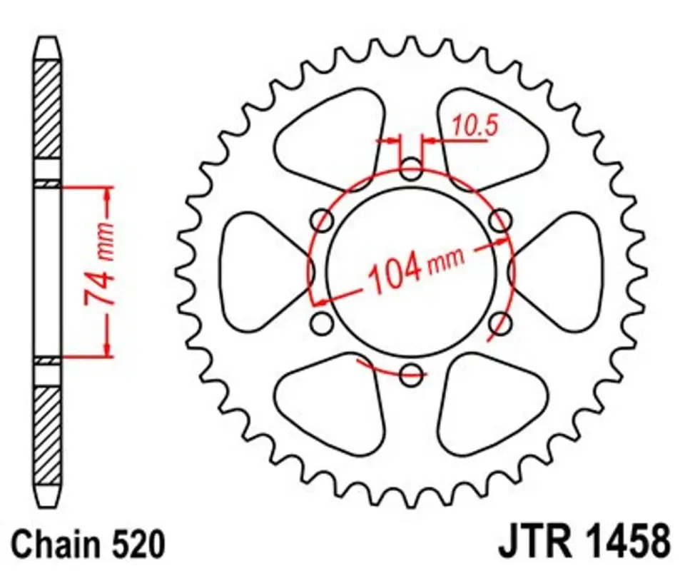 Řetězová rozeta JT JTR 1458-40 40 zubů, 520 Objednat Nyní