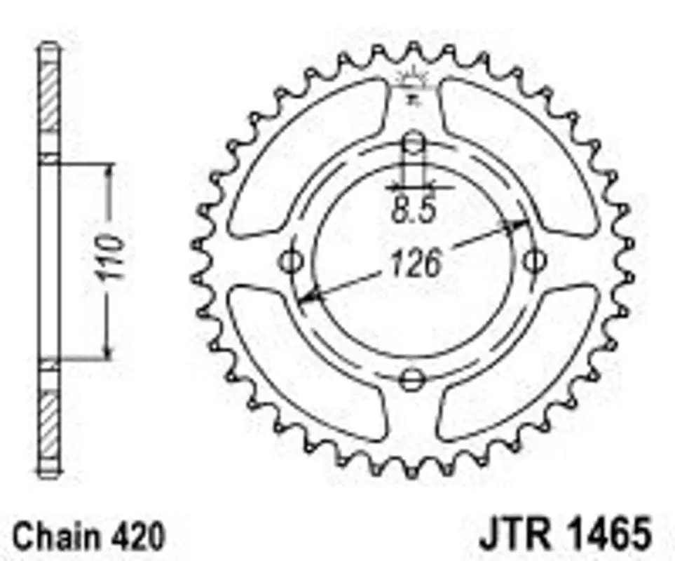Víkendová Akce Řetězová rozeta JT JTR 1465-46 46 zubů, 420