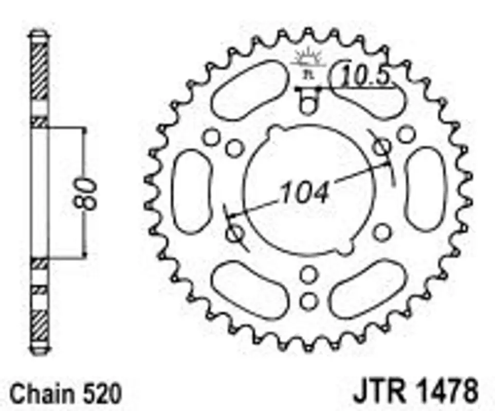 Řetězová rozeta JT JTR 1478-30 30 zubů, 520 Zlevněný