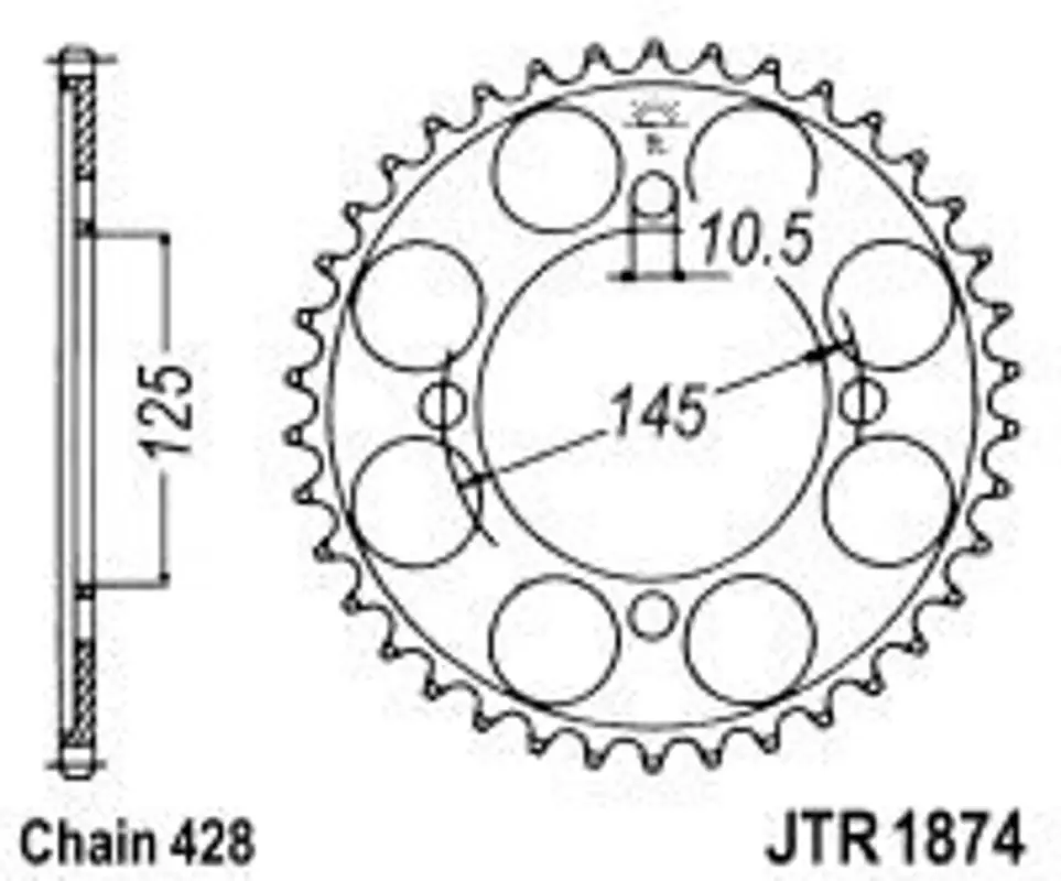 Objednat Nyní Řetězová rozeta JT JTR 1874-56 56 zubů, 428