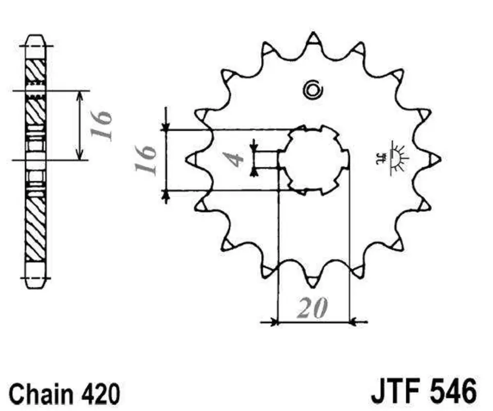Top Prodej Řetězové kolečko JT JTF 546-15 15 zubů, 420