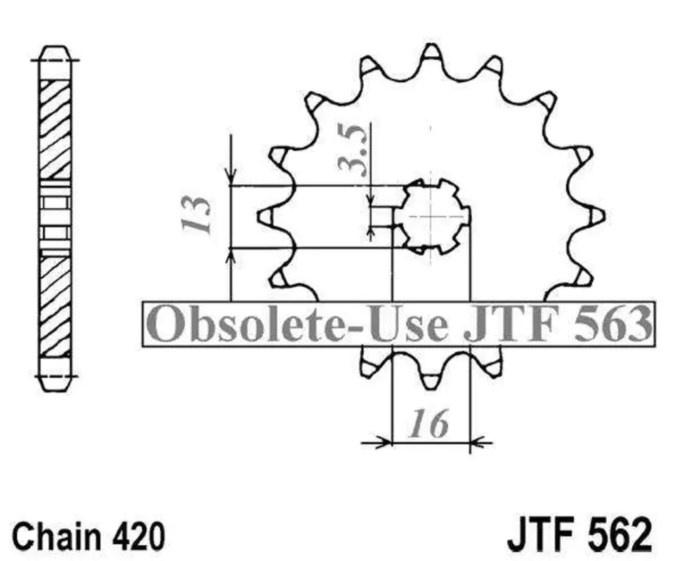 Must-Have Řetězové kolečko JT JTF 562-10 10 zubů, 420