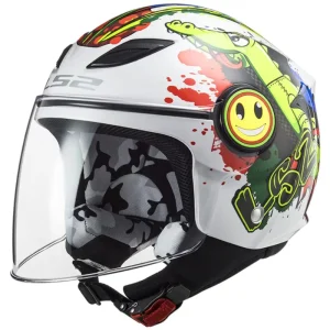 Nakupujte Hned LS2 Dětská otevřená moto přilba OF602 Funny Croco Gloss White