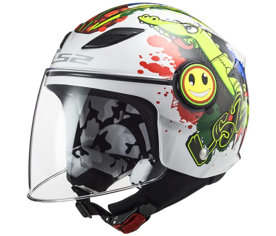 Nakupujte Hned LS2 Dětská otevřená moto přilba OF602 Funny Croco Gloss White