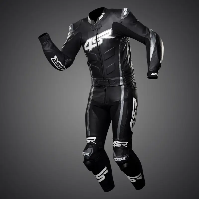 Finální Výprodej 4SR Dvoudílná kožená moto kombinéza RR Evo III Grey Storm