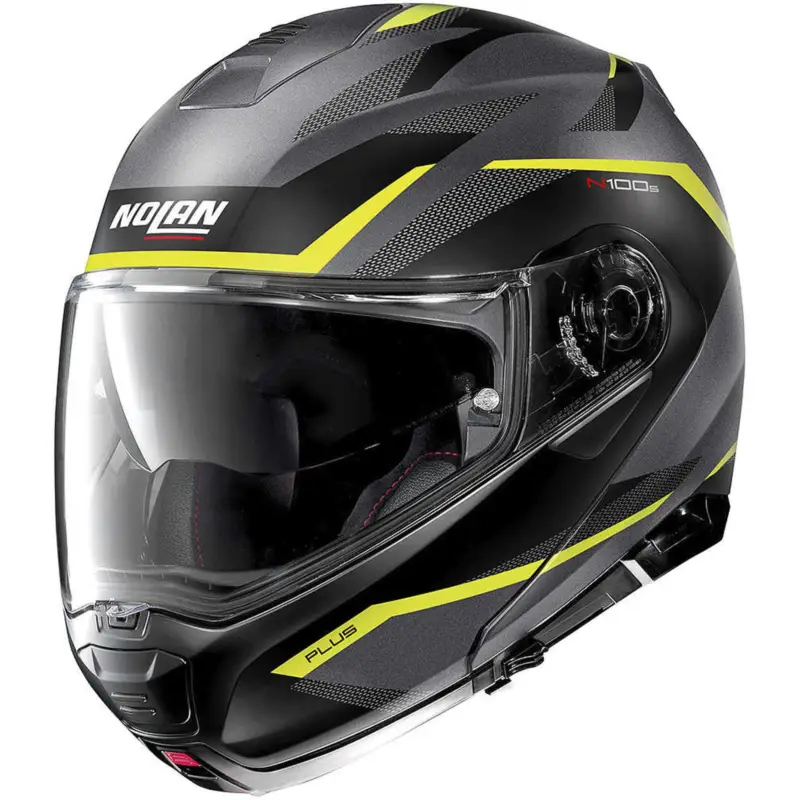 Sezónní Sleva Přilba Nolan N100-5 Lumiére výklopná N-Com Flat Black 37
