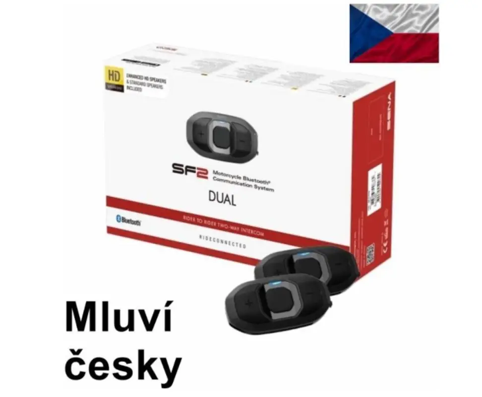 bluetooth handsfree HEADSET SF2 DUAL (DOSAH 0,8 KM), SENA (SADA 2) Vrácení Zdarma