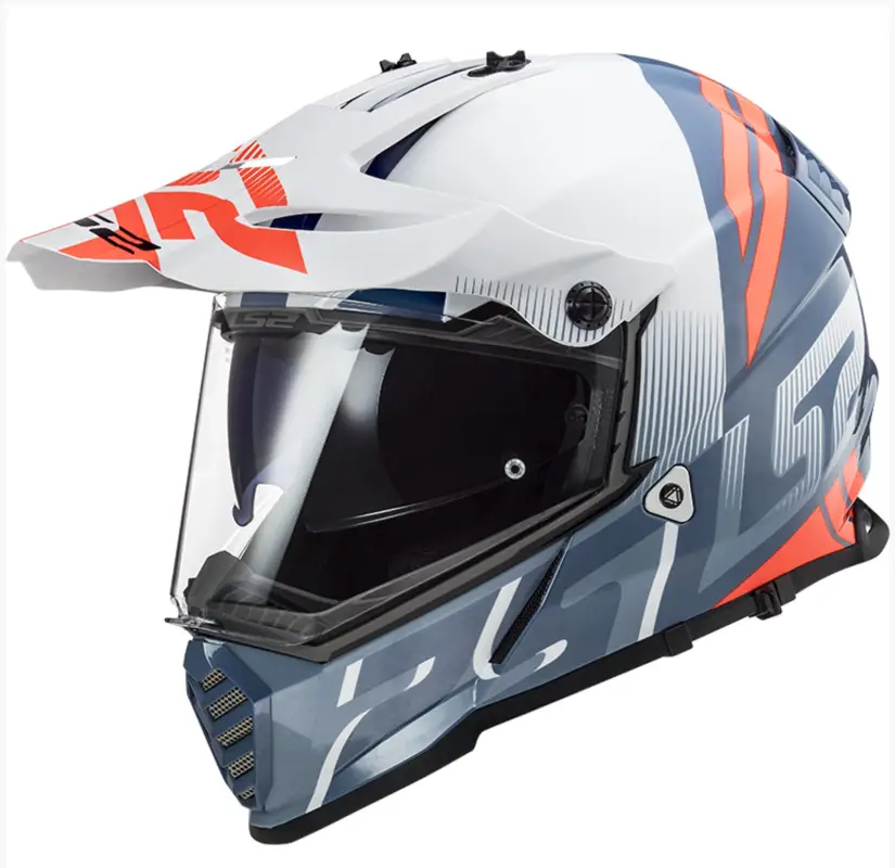 Sleva LS2 Enduro moto přilba MX436 PIONEER EVO Evolve White Cobalt