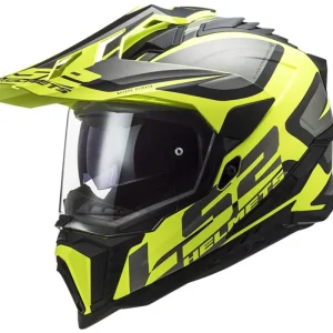 Finální Výprodej lS2 Enduro moto přilba MX701 Explorer Alter Matt Black H-V Yellow
