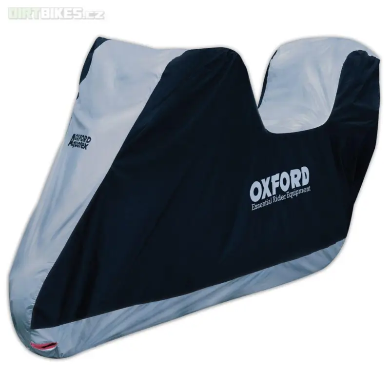 Plachta na motorku s kufrem OXFORD Aquatex černá/stříbrná Akce