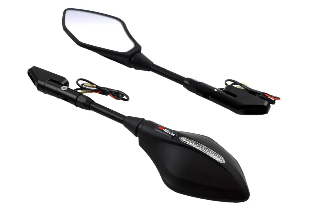 Výhodná Nabídka Zpětná zrcátka M-Style Optic Supersport s LED blinkry