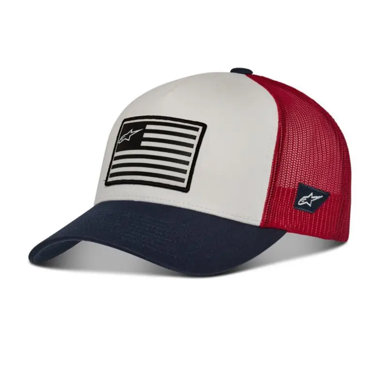 ALPINESTARS kšiltovka FLAG SNAP HAT (modrá/červená/bílá) Expresní Doručení