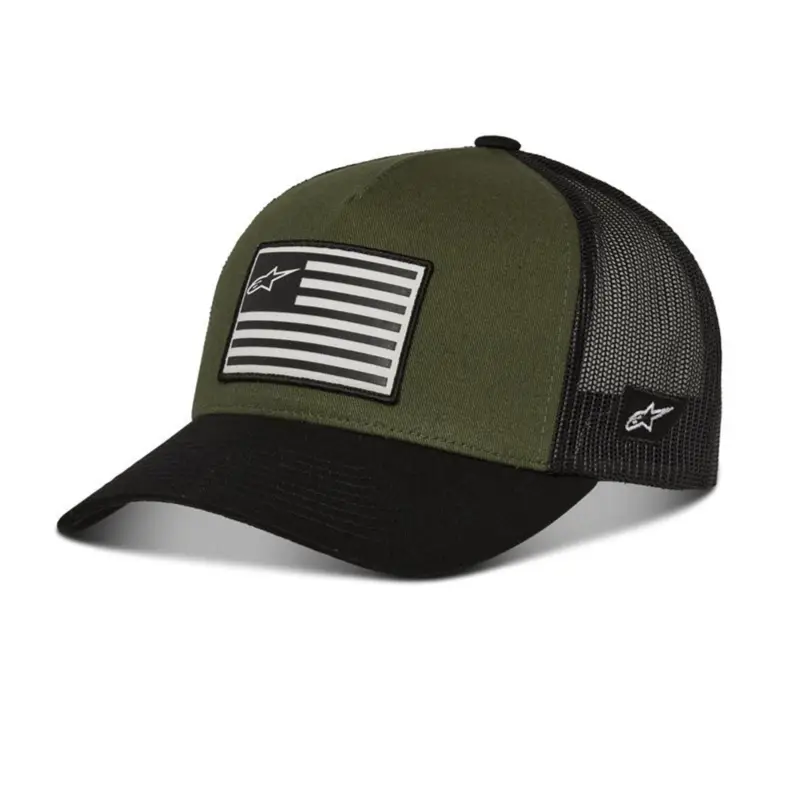 ALPINESTARS kšiltovka FLAG SNAP HAT (zelená/černá) Aktuální