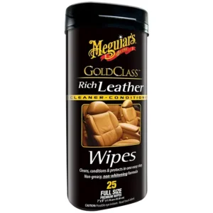 Jen Po Omezenou Doba MEGUIARS Gold Class Rich Leather Cleaner Wipes - ubrousky k vyčištění a ošetření kůže 25 ks