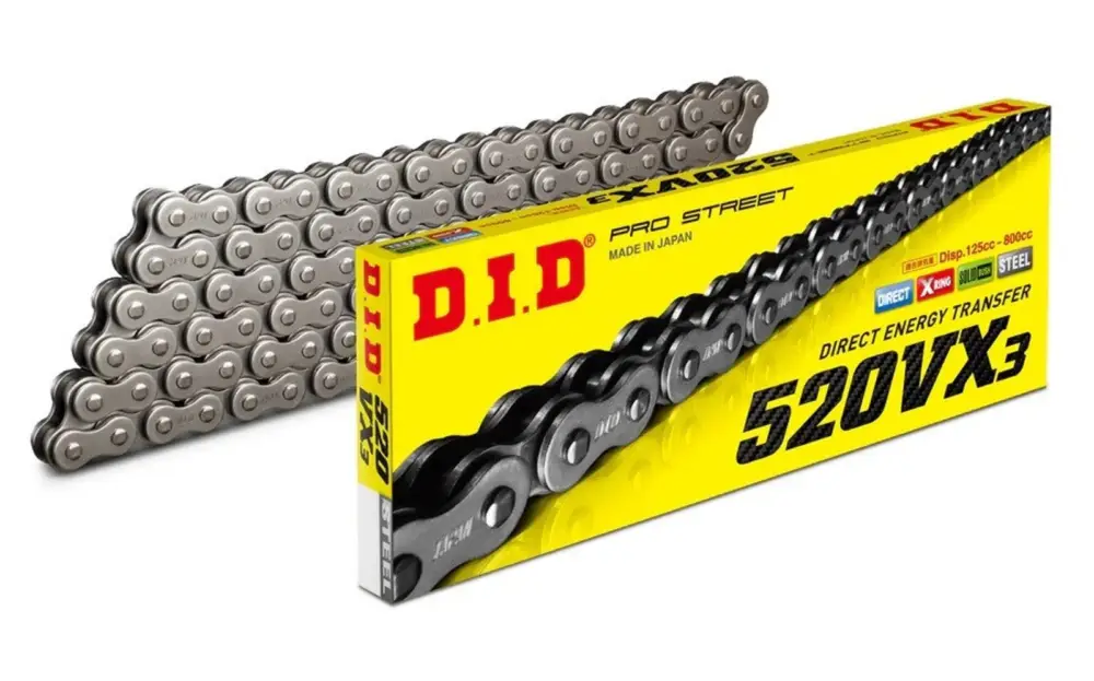 VX série X-Kroužkový řetěz D.I.D Chain 520VX3 110 článků Cenově Výhodný