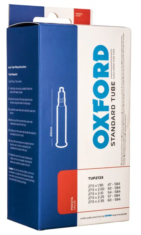 Nejprodávanější cyklo duše 27,5 x 1,9/2,35, galuskový ventilek, OXFORD