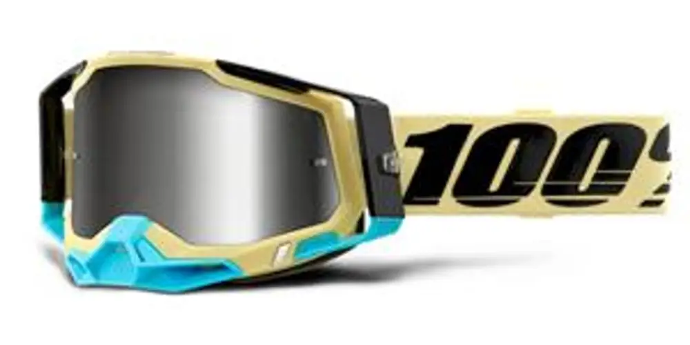 100% brýle RACECRAFT 2 Airblast - stříbrné plexi Dokud Zásoby Vydrží