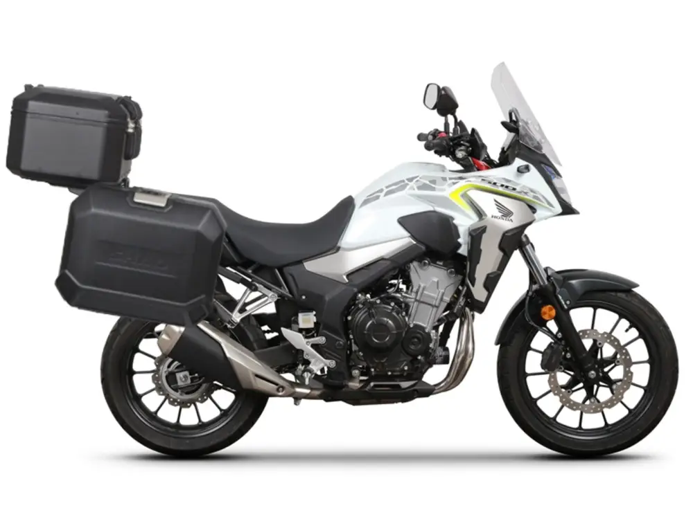 Oblíbený Kompletní sada černých hliníkových kufrů SHAD TERRA BLACK, 48L topcase 36L/36L boční kufry, včetně montážní sady a plotny SHAD HONDA CB 500 X