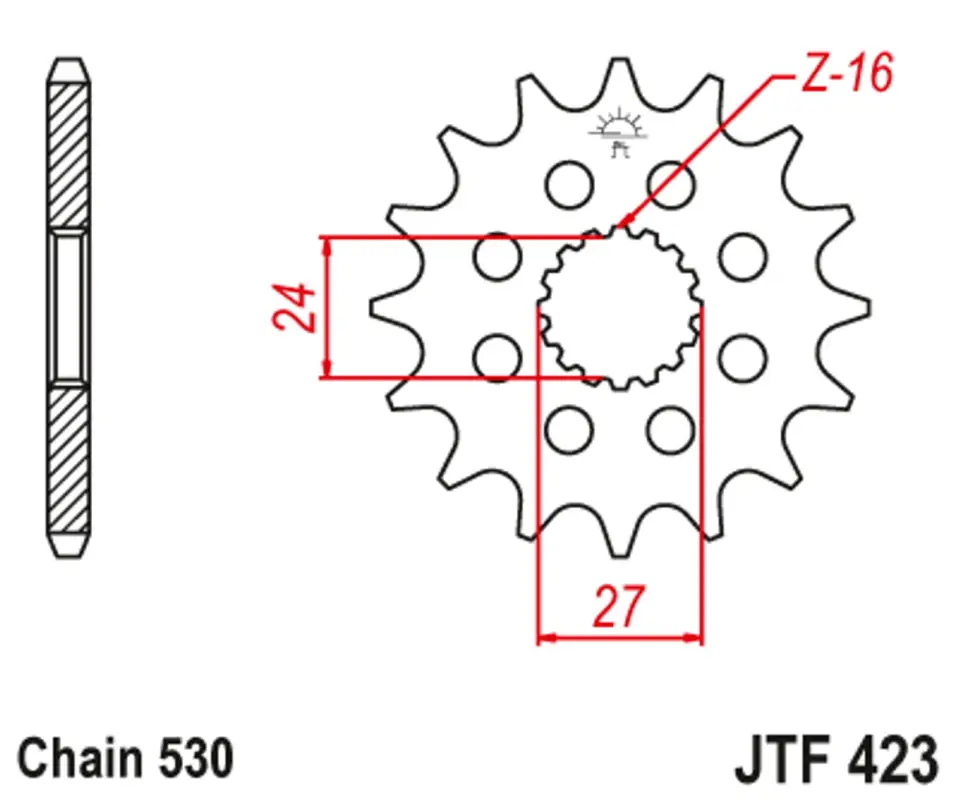 Cenová Bomba Řetězové kolečko JT JTF 423-18 18 zubů, 530