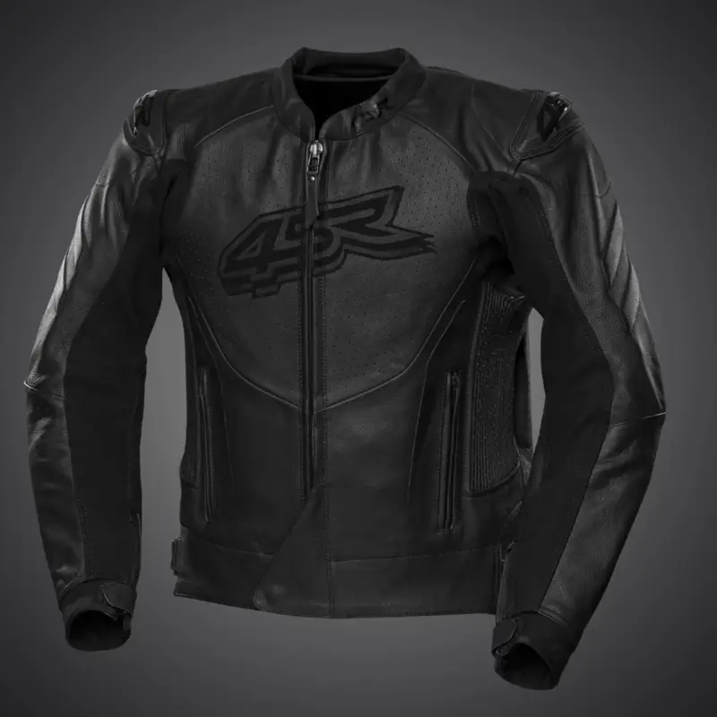 4SR Pánská kožená moto bunda Club Sport Black series AR Cenová Bomba
