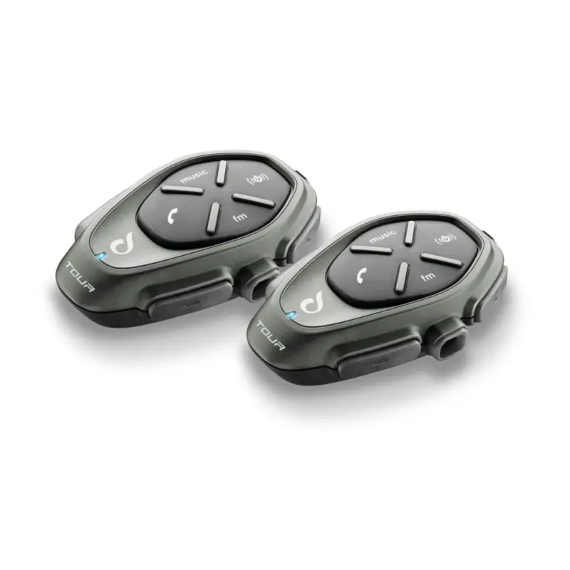 Koupit Online Bluetooth handsfree pro uzavřené a otevřené přilby CellularLine Interphone TOUR Twin Pack
