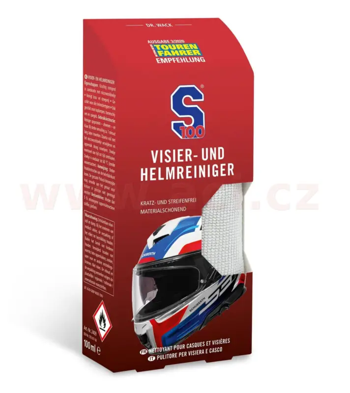 Dokud Zásoby Vydrží S100 čistič hledí s mikrovláknovou utěrkou - Visor & Helmet Cleaner 100 ml *
