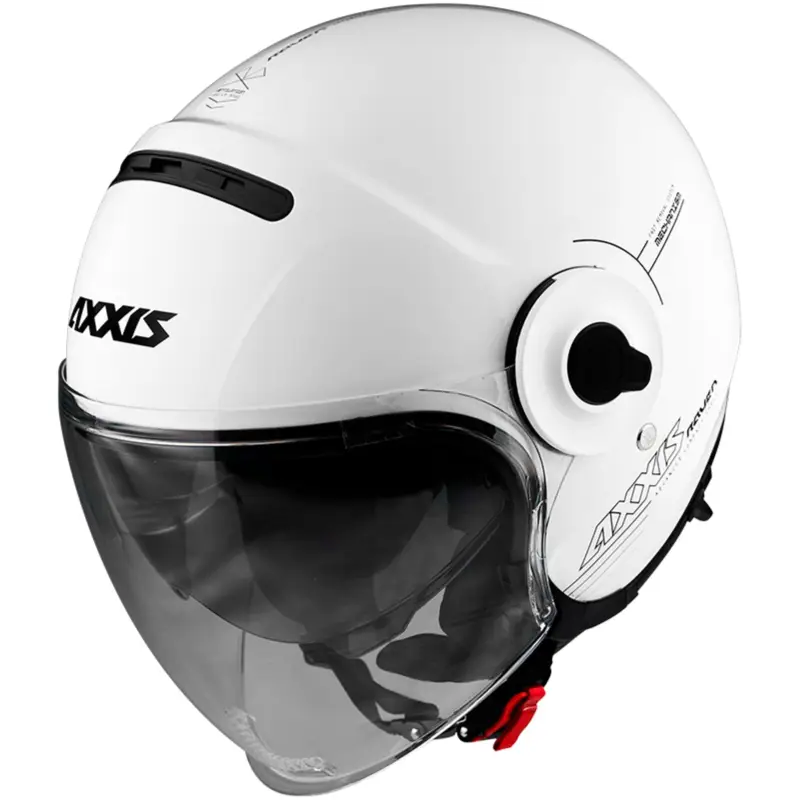 AXXIS Otevřená moto přilba RAVEN SV ABS solid bílá lesklá Cenově Výhodný