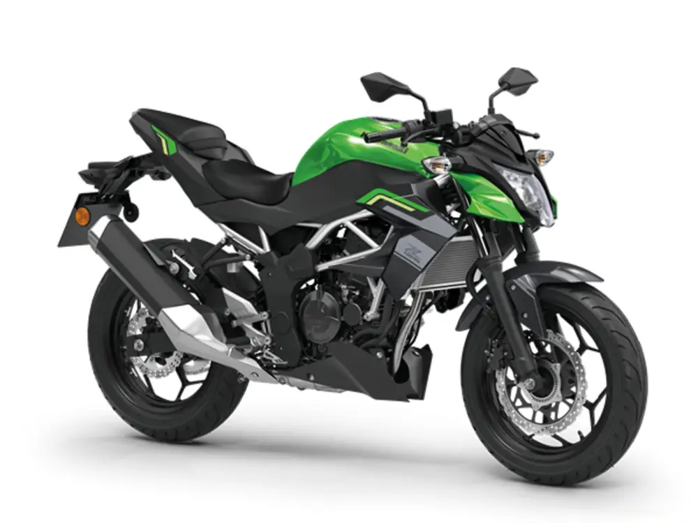 Tovární Cena KAWASAKI Z125 MY26Candy Lime Green / Metallic Spark Black