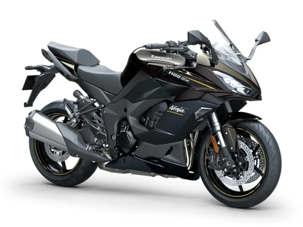 KAWASAKI NINJA 1100SX MY26 Metallic Brilliant Golden Black / Metallic Carbon Gray Akční Nabídka