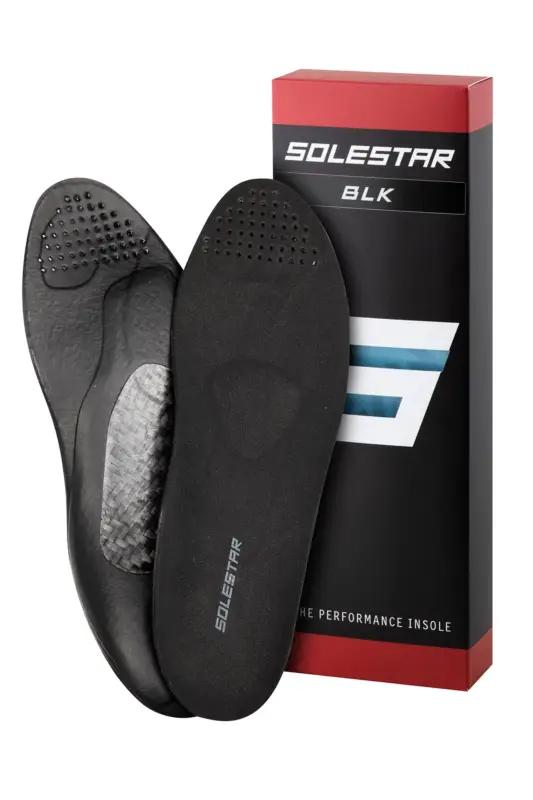 Ověřený vložky treter SOLESTAR BLK, karbonové, černé 41