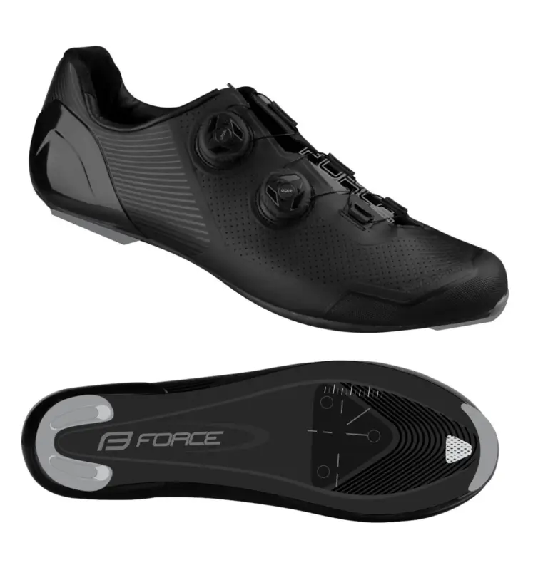 Víkendová Akce tretry FORCE ROAD WARRIOR CARBON, černé 42