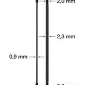 Sleva drát nerez Sapim CX Ray 2-2,3/0,9-2 x 288mm přímý černý