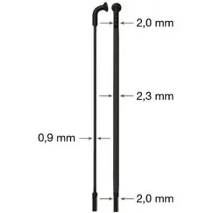 drát nerez Sapim CX Ray 2-2,3/0,9-2 x 298mm černý Odeslání Ihned