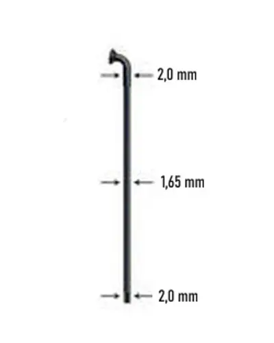 Sleva drát nerez Sapim D-light 2-1,65-2 x 274mm černý
