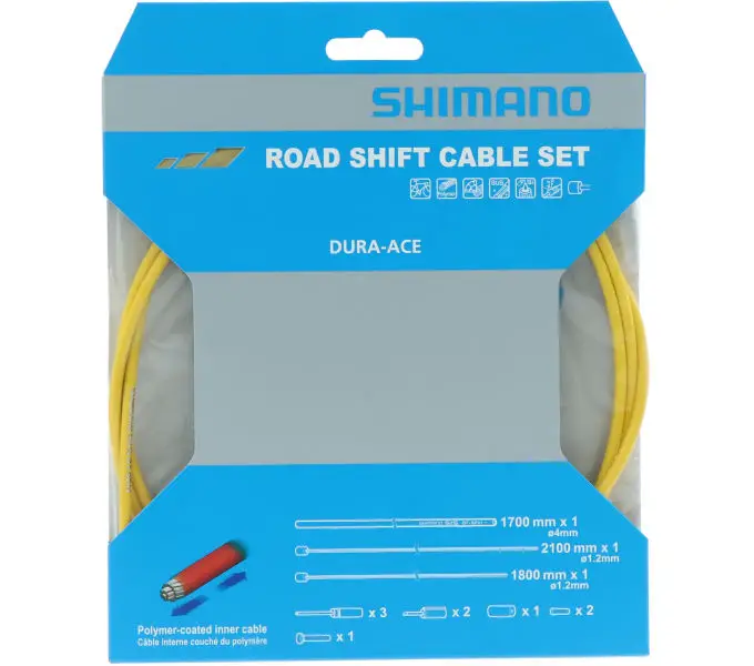 bowdeny+lanka Shimano SP41 polymer set žlutý Nová Kolekce