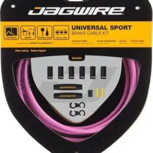 Ověřený sada lanko+bowden Jagwire Sport Brake Kit růžová
