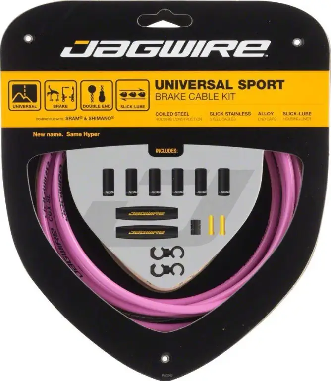 Ověřený sada lanko+bowden Jagwire Sport Brake Kit růžová