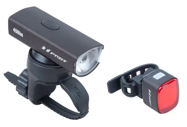 Cenová Bomba Sada světel PRO-T Plus 450 USB 450 Lumen + CUBE 100 50 Lumen 24 COB chips LED diod nabíjec