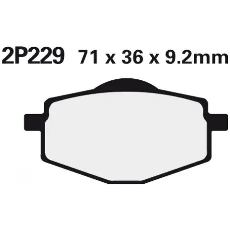 Zadní brzdové destičky Nissin Yamaha TZR 50 1990 - 1992 směs NS Rychlé Dodání
