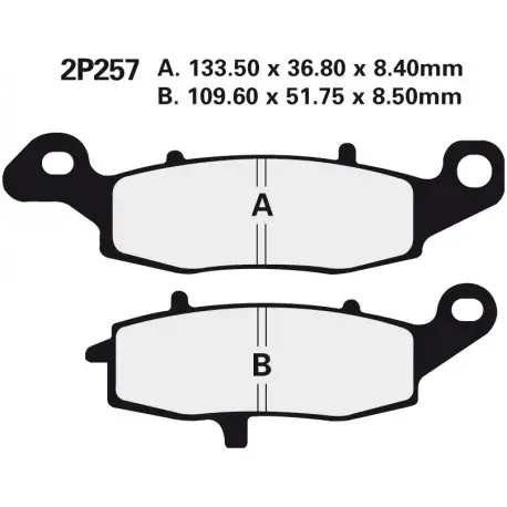 Zadní brzdové destičky Nissin Kawasaki VN 1500 Drifter 1999 - 2002 směs NS Rychlé Dodání
