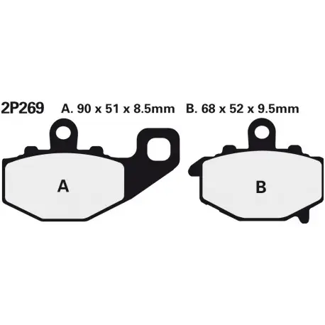Zadní brzdové destičky Nissin Kawasaki GPZ 1100 ABS, Horizont Left/Rear 1997 -směs ST Koupit Online