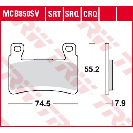 Koupit Online Přední brzdové destičky TRW / Lucas Kawasaki ZX-6R 636 Ninja 2013 - 2015 směs SV